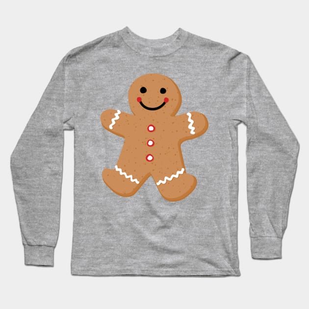 Gingerbread Person Long Sleeve T-Shirt by deancoledesign